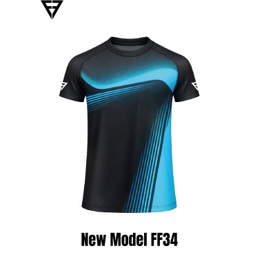 Maillot FF34 noir/sky
