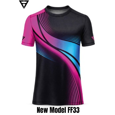 Maillot FF33 noir/sky/rose