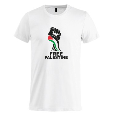 T-Shirt FREE PALESTINE weiss